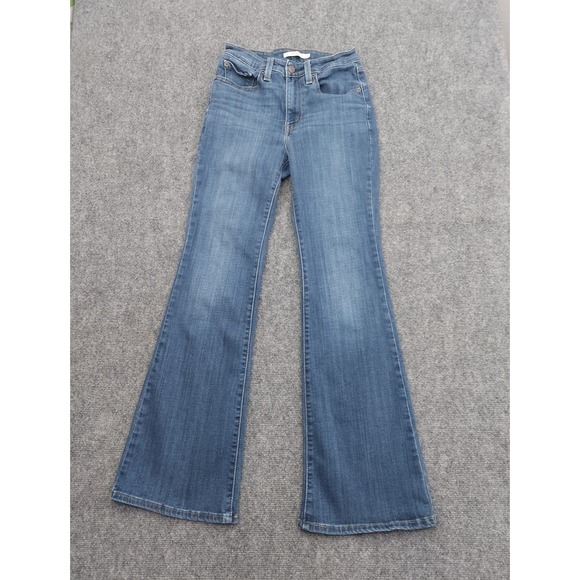 Levis 726 Flare Jeans Womens 27 Blue Bootcut Med Rise Medium Wash Western - Picture 1 of 13